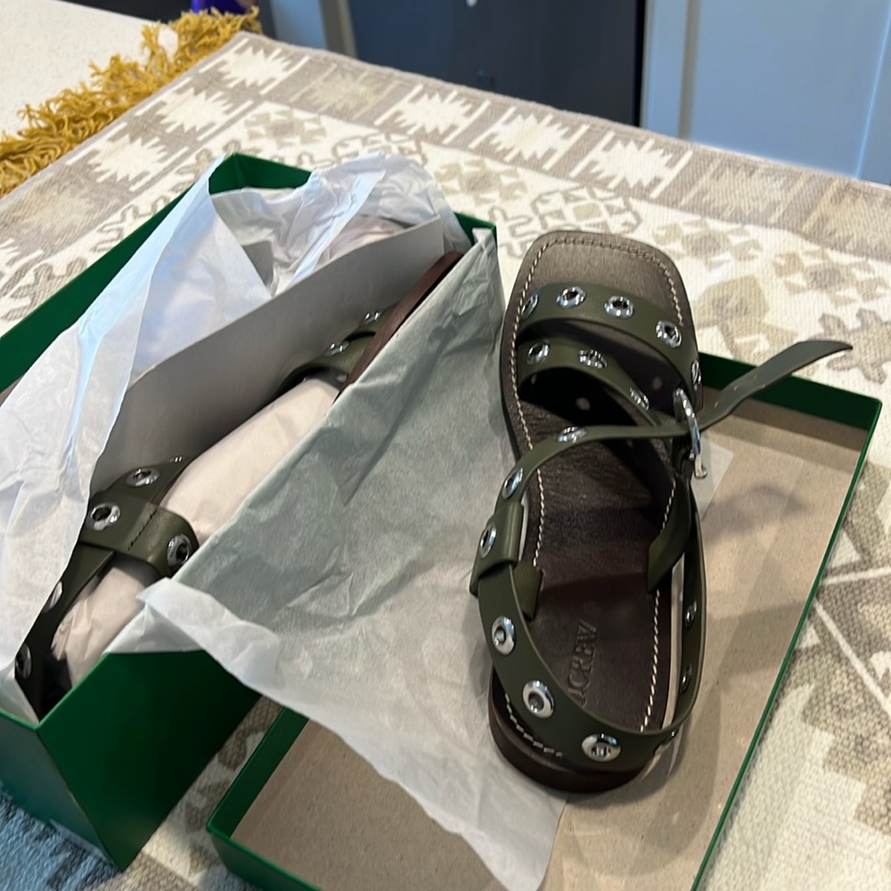 JCrew Leather Sandal with Grommets